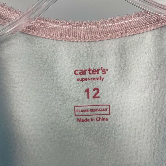 Carters Super Comfy Blue Polka Dot Pajama Top 12 - Picture 6 of 6